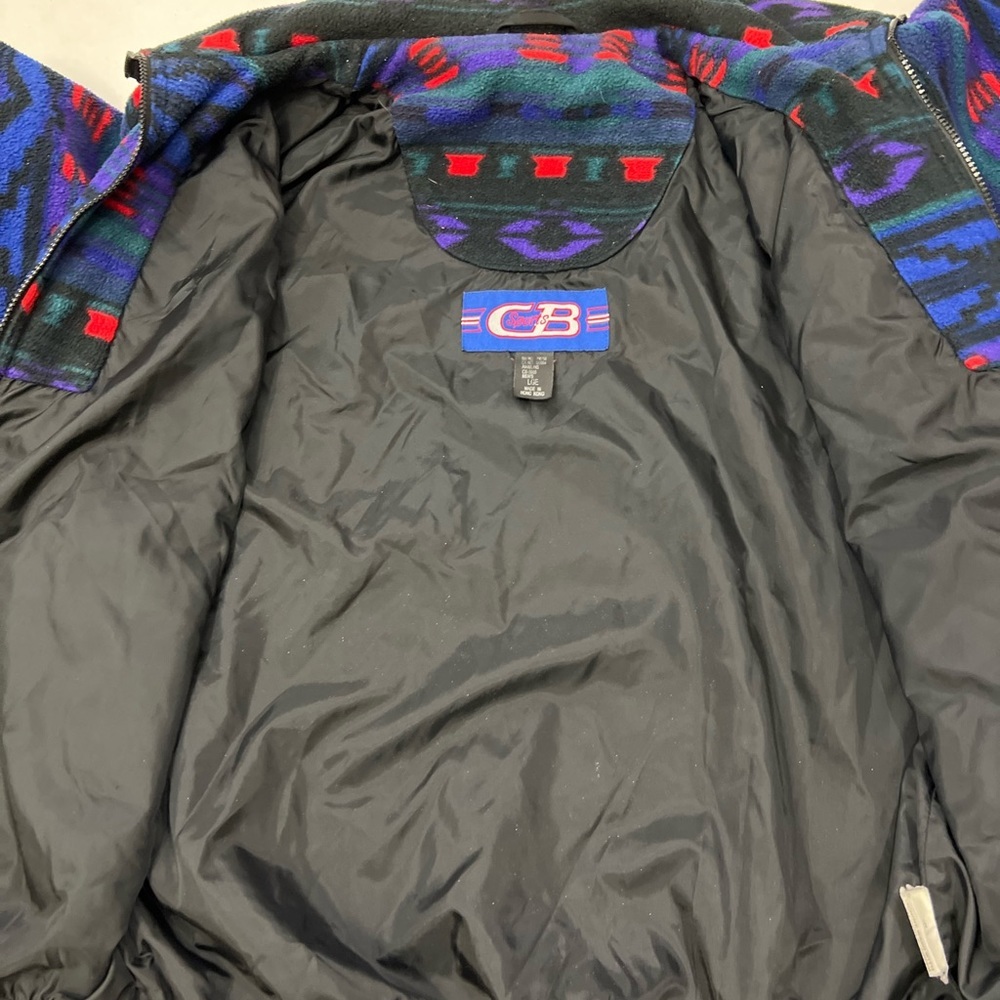 Cb Sports Aztec Fleece Full Zip Up Multi Color Southwest Lined - Picture 12 of 14